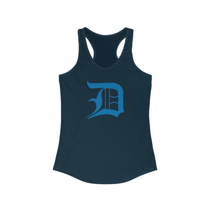 Detroit 'Old English D' Tank Top (Azure) | Women's Racerback