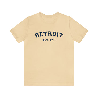 'Detroit EST. 1701' T-Shirt (Ballpark Font) | Unisex Standard