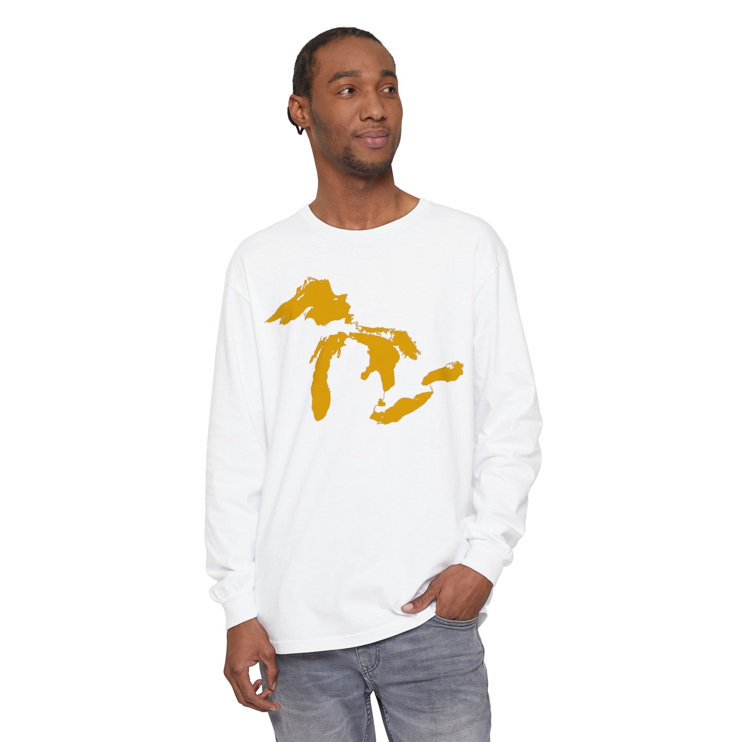 Great Lakes Garment-Dyed T-Shirt | Unisex Long Sleeve - Gold