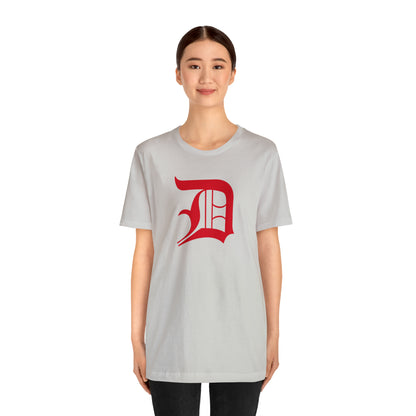 Detroit 'Old English D' T-Shirt (Aliform Red) | Unisex Standard