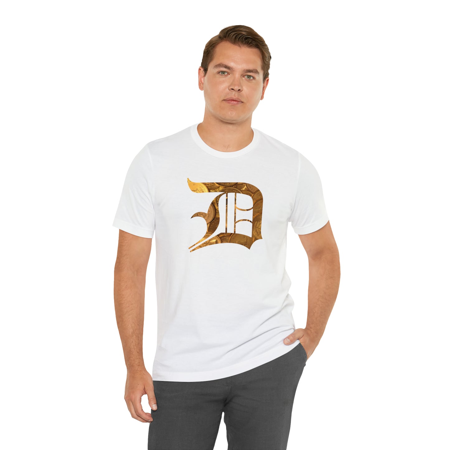 Detroit 'Old English D' T-Shirt (Gold Bullion Edition) | Unisex Standard