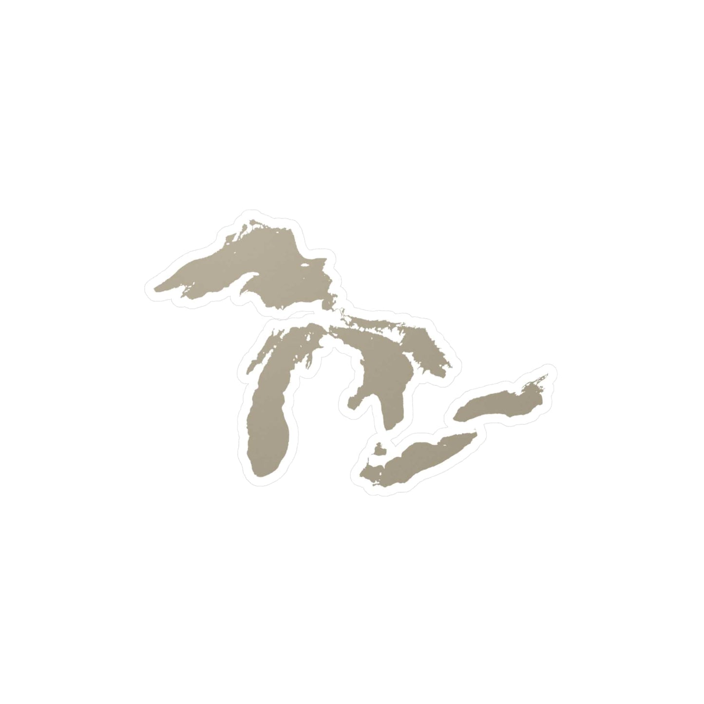 Great Lakes Kiss-Cut Windshield Decal | Petoskey Stone Beige