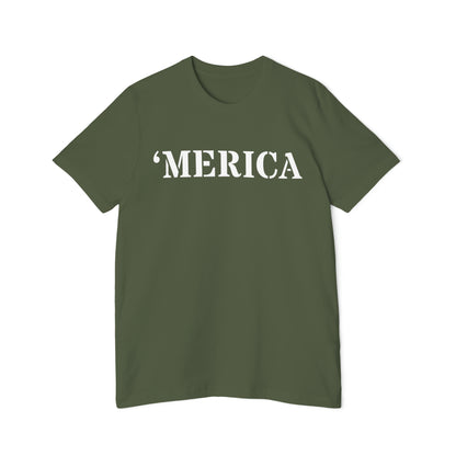 'Merica' T-Shirt (Army Stencil Font) | Made in USA