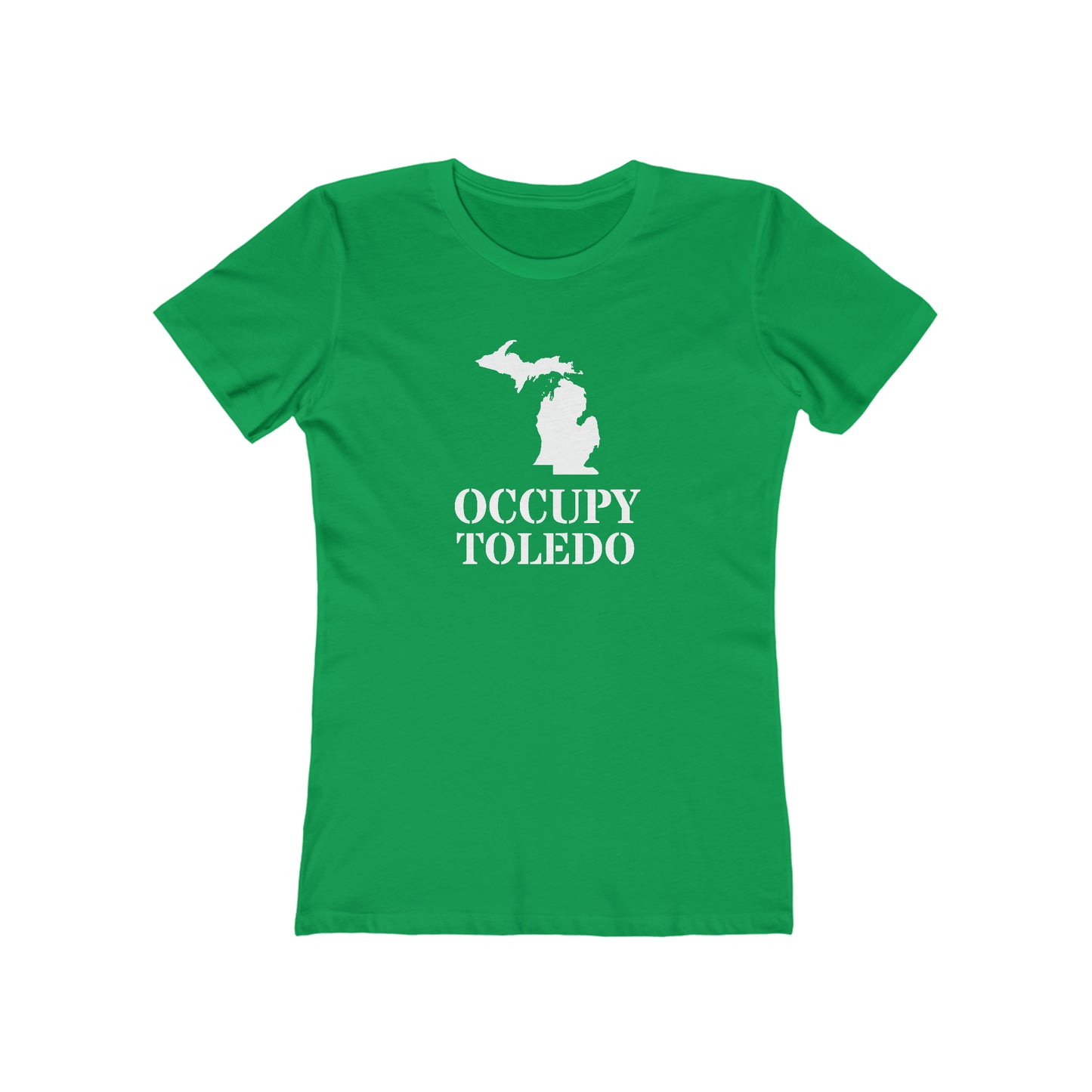 'Occupy Toledo' T-Shirt (w/ Corrected MI Outline) | Women's Boyfriend Cut