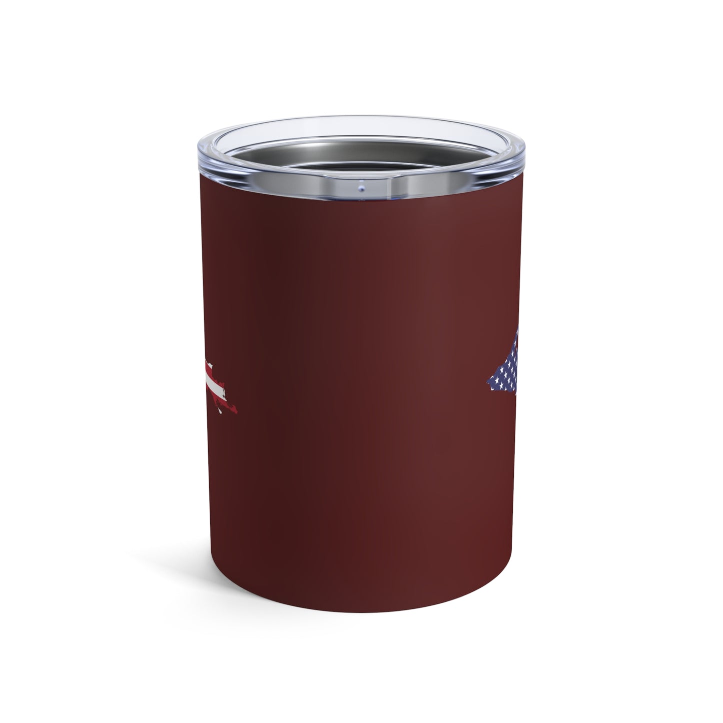 Michigan Upper Peninsula Tumbler (w/ UP USA Flag) | Cherrywood Color - 10oz