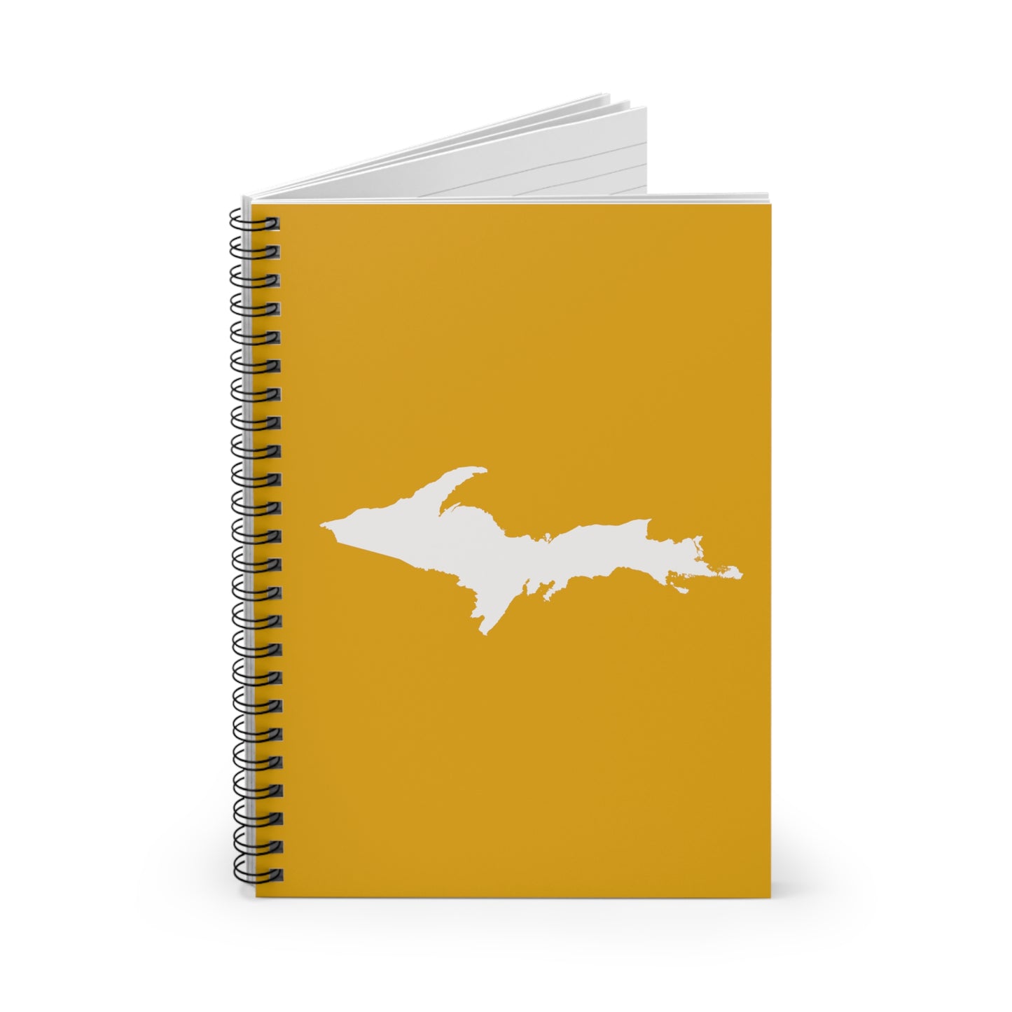 Michigan Upper Peninsula Spiral Notebook (w/ UP Outline) | Gold