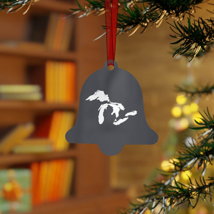 Great Lakes Christmas Ornament | Metal - Iron Ore Grey