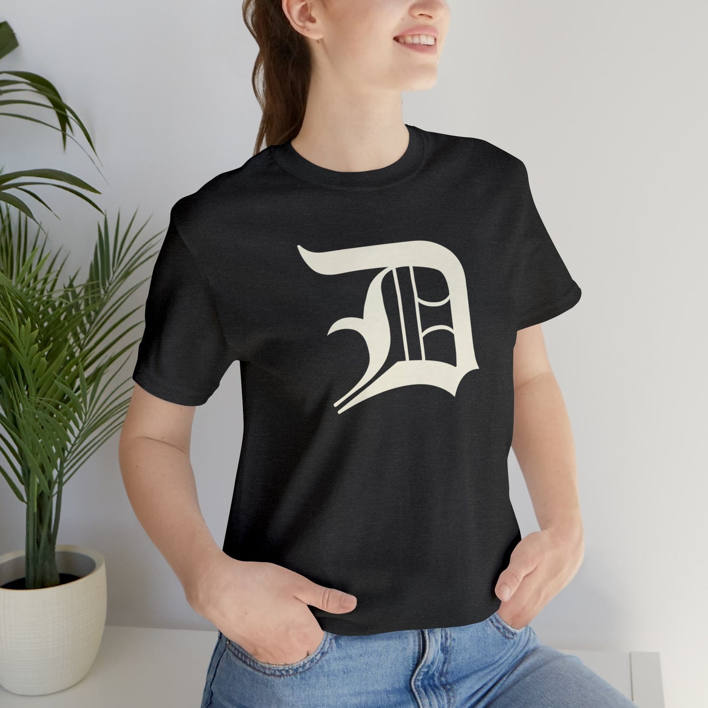 Detroit 'Old English D' T-Shirt (Ivory White) | Unisex Standard