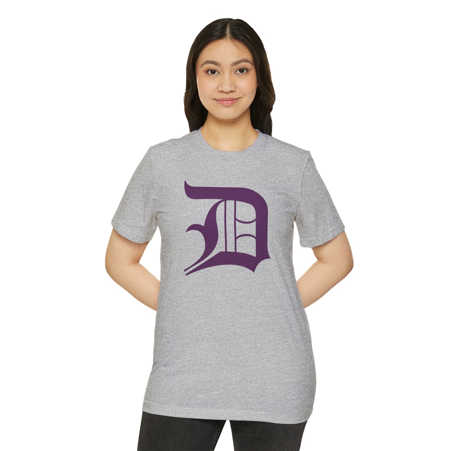 Detroit 'Old English D' T-Shirt (Plum) | Unisex Recycled Organic