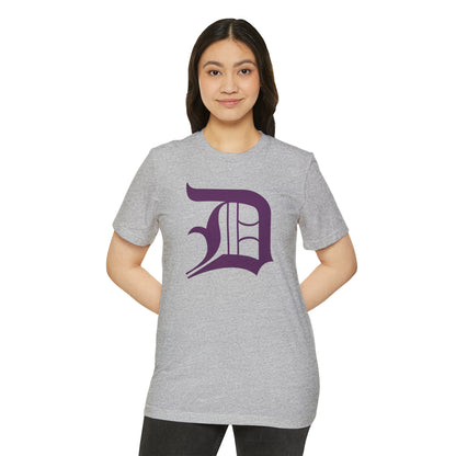 Detroit 'Old English D' T-Shirt (Plum) | Unisex Recycled Organic