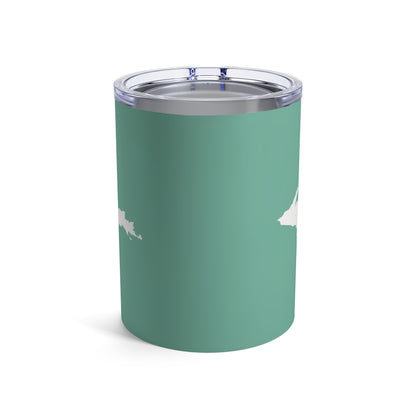 Michigan Upper Peninsula Tumbler (w/ UP Outline) | Metallic Mint Green - 10oz