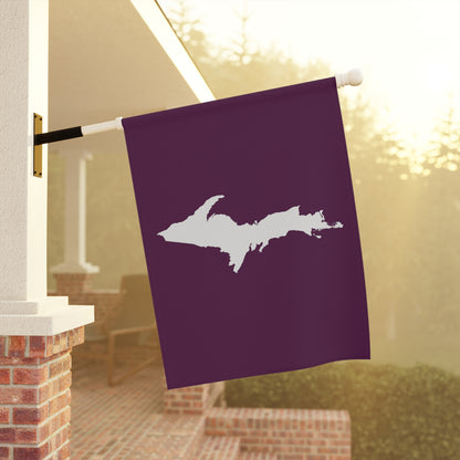 Michigan Upper Peninsula Home & Garden Flag (w/ UP Outline) | Tyrian Purple