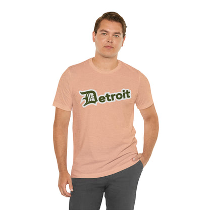 'Detroit' T-Shirt (Army Green w/ Old English 'D') | Unisex Standard