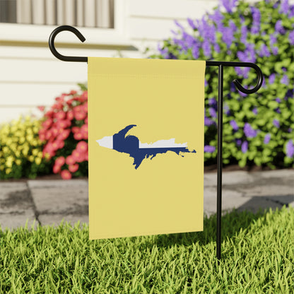 Michigan Upper Peninsula Home & Garden Flag (w/ UP Finland Flag) | Cherry Yellow