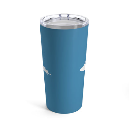 Michigan Upper Peninsula Tumbler (w/ UP Outline) | Lake Michigan Blue - 20oz