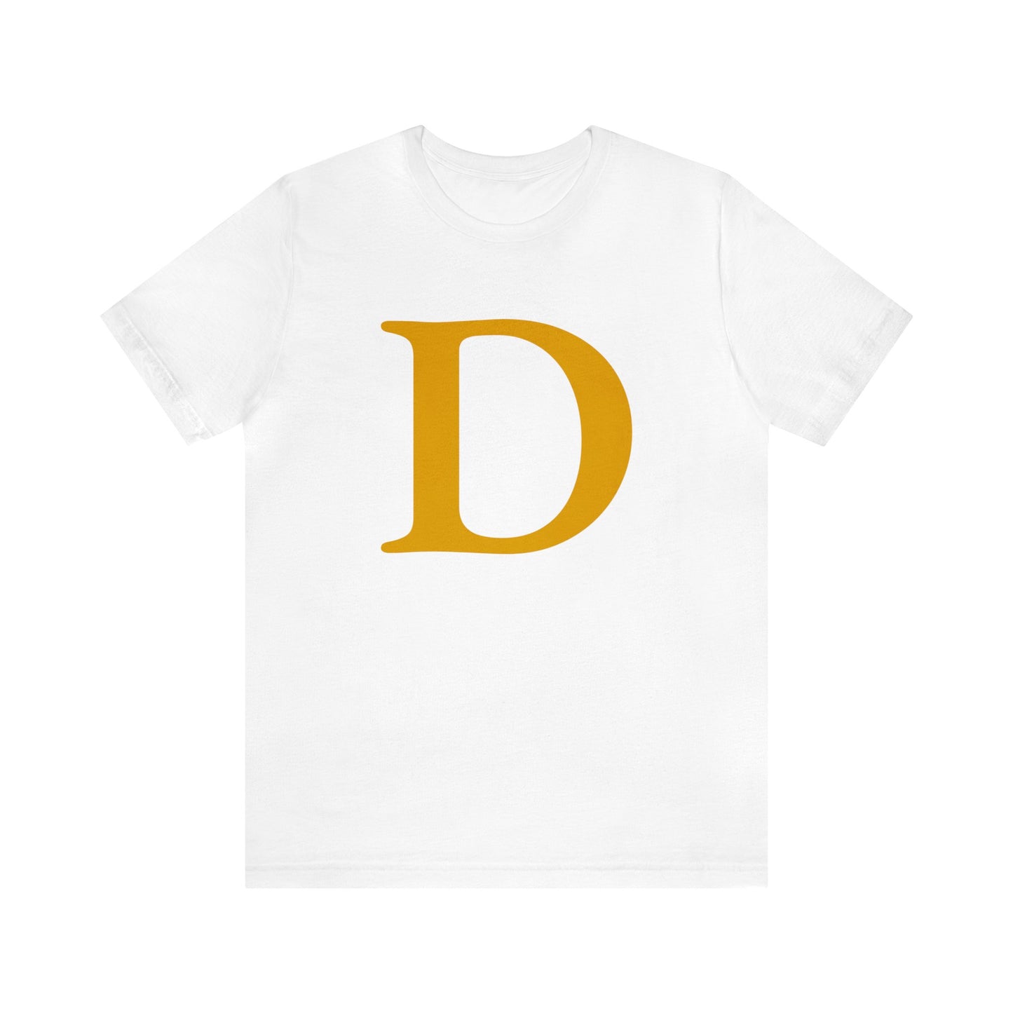 Detroit 'Old French D' T-Shirt (Gold Full Body Outline) | Unisex Standard Fit