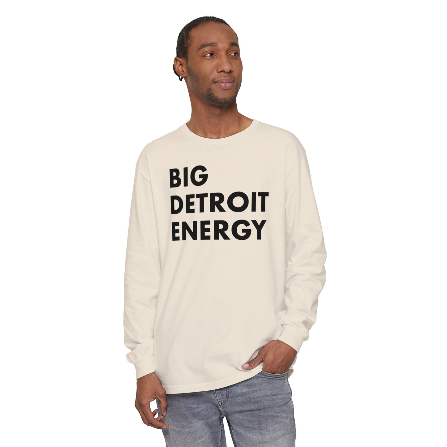 'Big Detroit Energy' Garment-Dyed T-Shirt | Unisex Long Sleeve