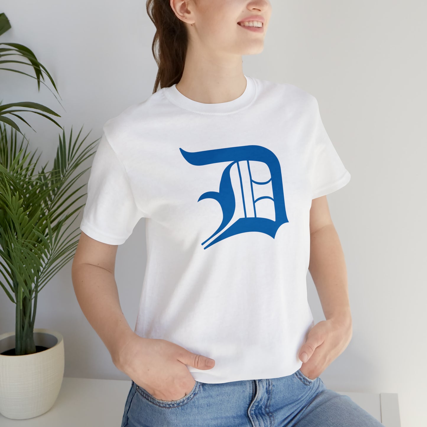 Detroit 'Old English D' T-Shirt (Azure) | Unisex Standard