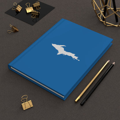 Michigan Upper Peninsula Hardcover Journal (Azure w/ UP Outline) | Ruled - 150pgs