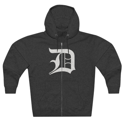 Detroit 'Old English D' Hoodie (Full-Body 'D') | Unisex Full Zip