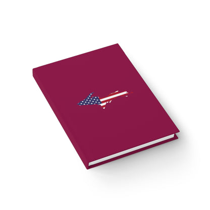 Michigan Upper Peninsula Blank Sketchbook (w/ UP USA Flag) | Ruby Red