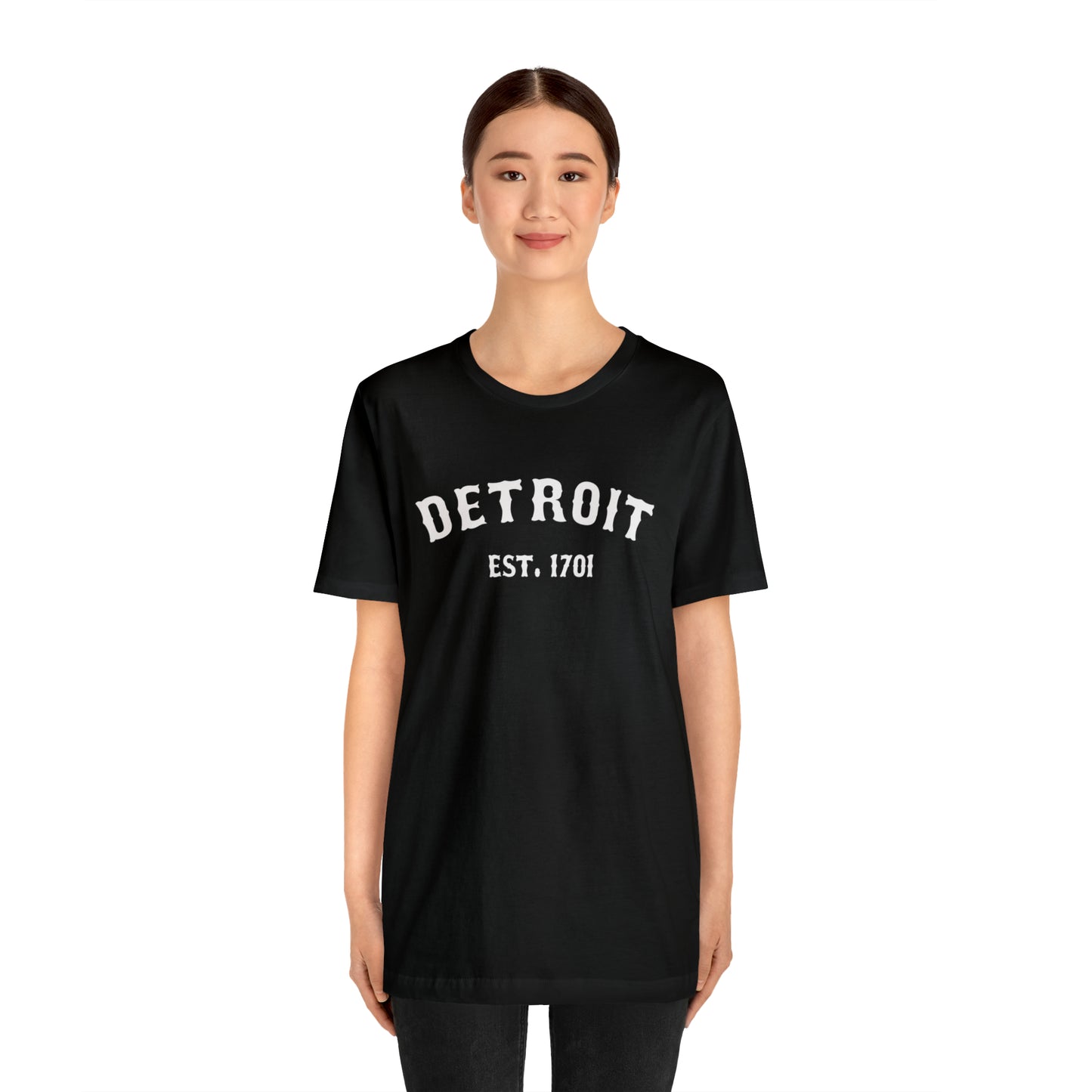 'Detroit EST. 1701' T-Shirt (Ballpark Font) | Unisex Standard