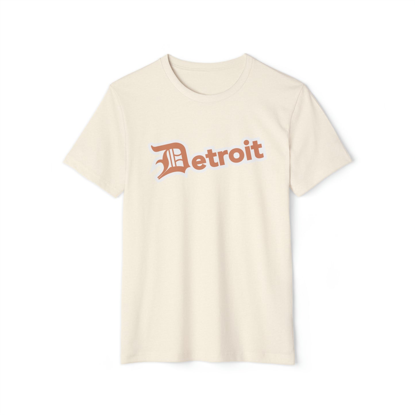 'Detroit' T-Shirt (Copper Old English 'D') | Unisex Recycled Organic