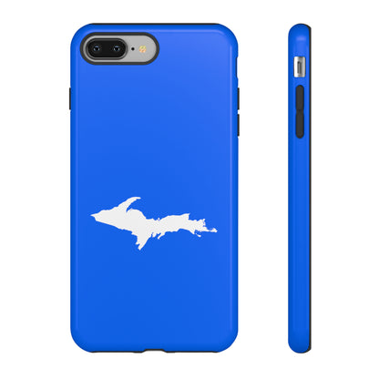 Michigan Upper Peninsula Tough Phone Case (Motor Town Blue w/ UP Outline) | Apple iPhone