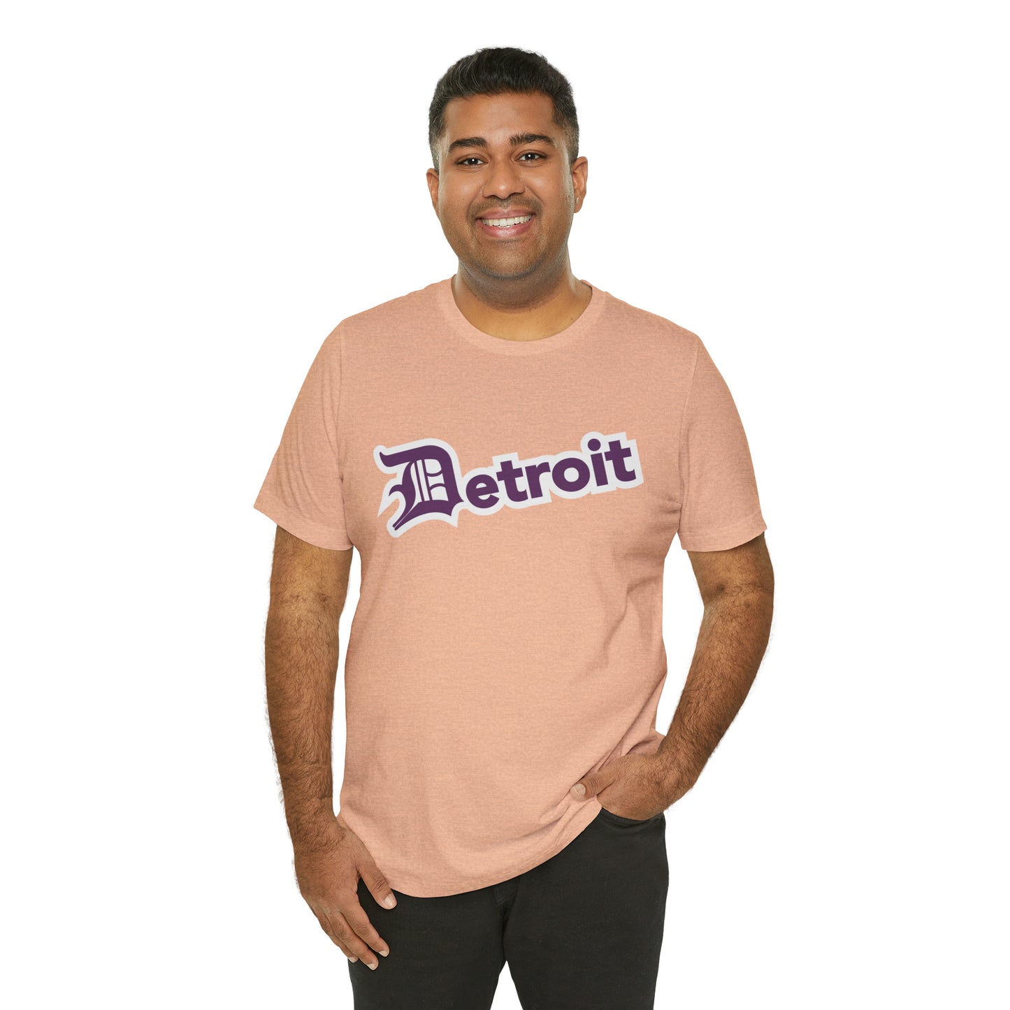 'Detroit' T-Shirt (Plum w/ Old English 'D') | Unisex Standard