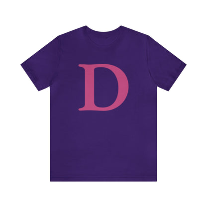 'Old French D' T-Shirt (Apple Blossom Pink) | Unisex Standard Fit