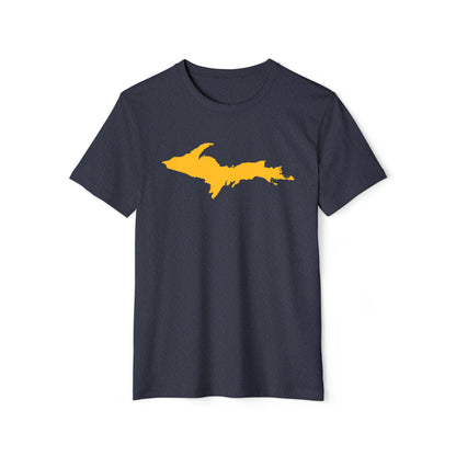 Michigan Upper Peninsula T-Shirt (w/ Gold UP Outline) | Unisex Recycled Organic