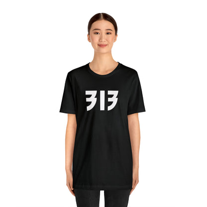 Detroit '313' T-Shirt (80s Glam Rock Font) | Unisex Standard Fit