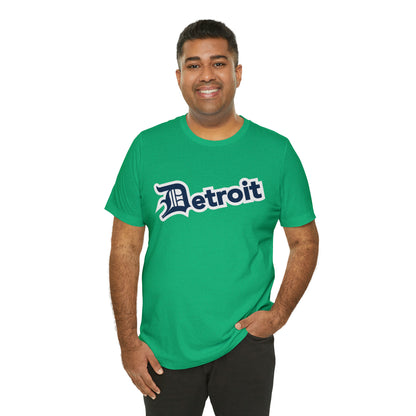 'Detroit' T-Shirt (Navy w/ Old English 'D') | Unisex Standard