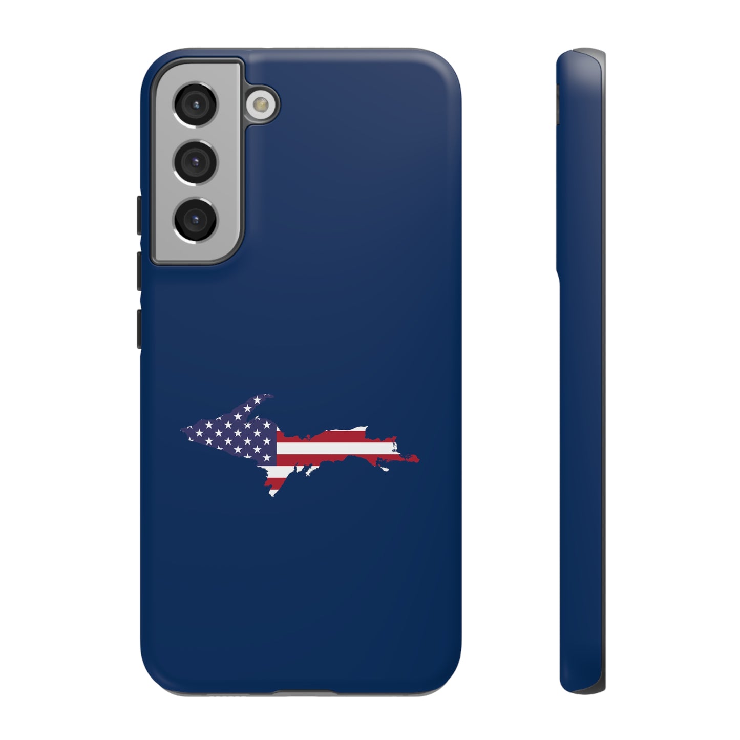 Michigan Upper Peninsula Tough Phone Case (Old Glory Blue w/ UP USA Flag Outline) | Samsung & Pixel Android