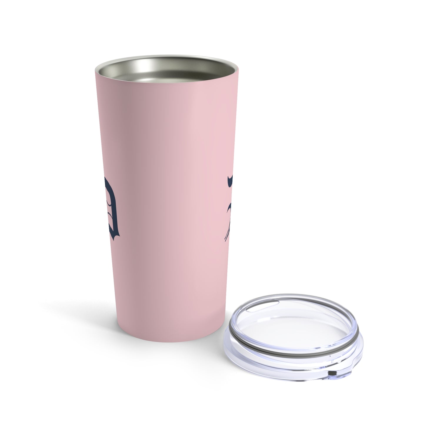 Detroit 'Old English D' Tumbler | Pale Pink - 20oz