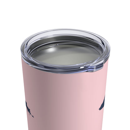 Michigan Upper Peninsula Tumbler (w/ UP Outline) | Pale Pink - 10oz