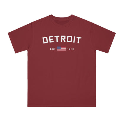 'Detroit EST 1701'' T-Shirt (w/ USA Flag) | Unisex Organic