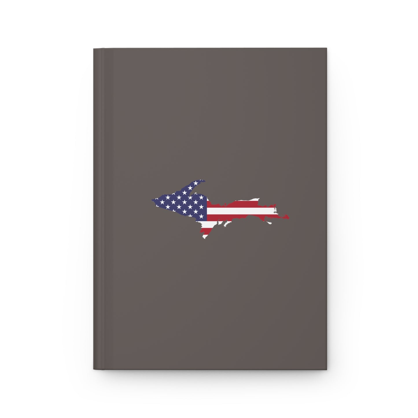 Michigan Upper Peninsula Hardcover Journal (w/ UP USA Flag) | Ruled - Warren Tank Grey