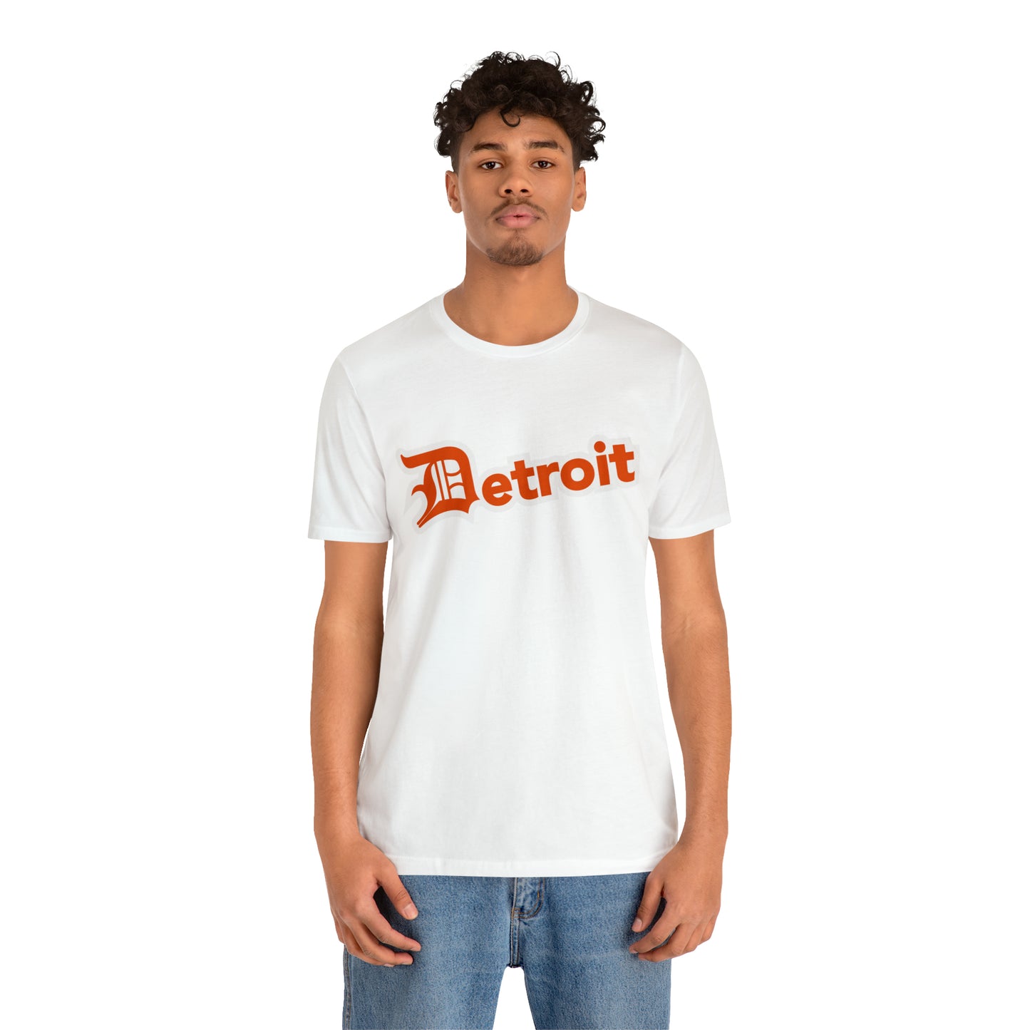 'Detroit' T-Shirt (Maple Leaf Orange w/ Old English 'D') | Unisex Standard