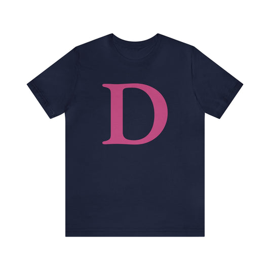 'Old French D' T-Shirt (Apple Blossom Pink) | Unisex Standard Fit