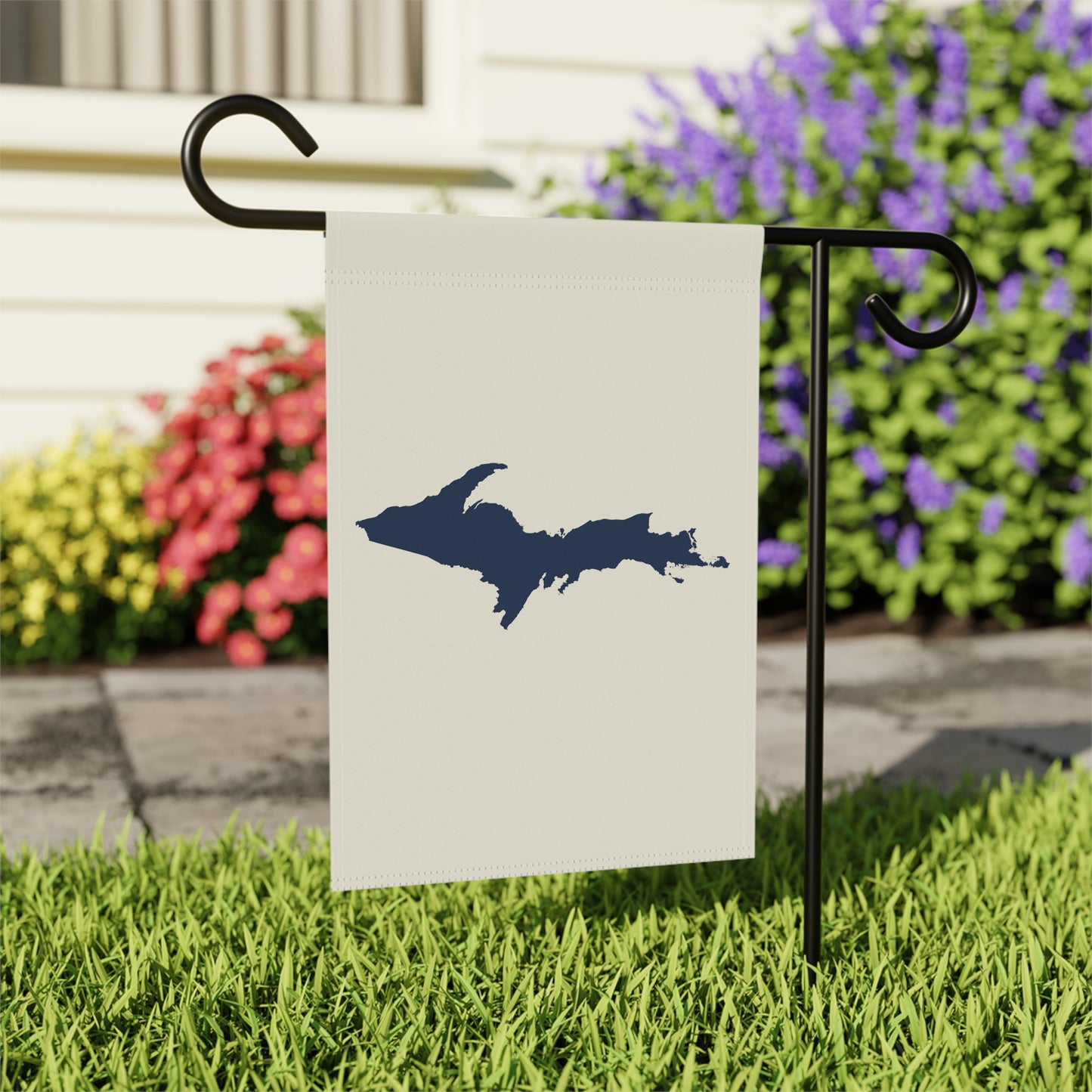 Michigan Upper Peninsula Home & Garden Flag (w/ UP Outline) | Ivory White