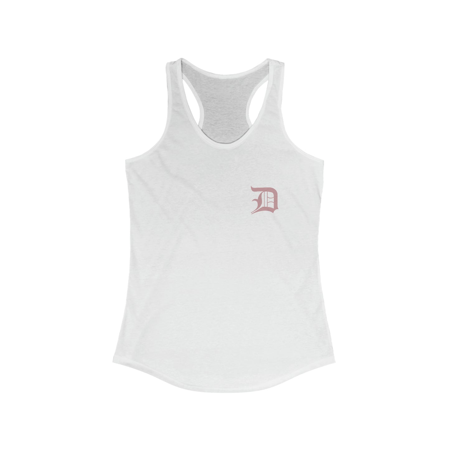 Detroit 'Old English D' Tank Top (Mini Cherry Blossom Pink 'D') | Women's Racerback