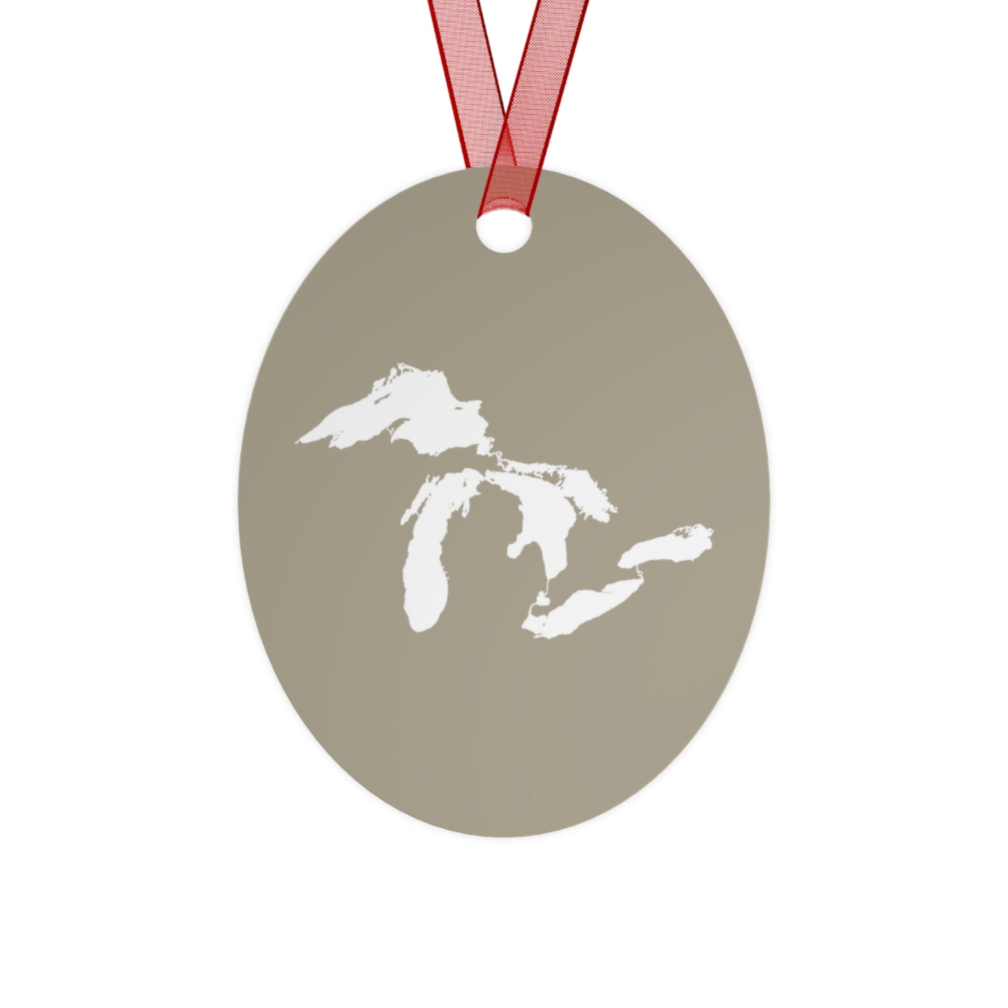 Great Lakes Christmas Ornament | Metal - Petoskey Beige