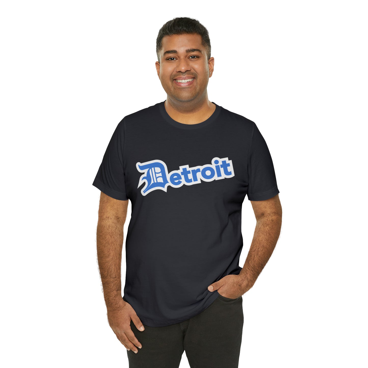 'Detroit' T-Shirt (Azure w/ Old English 'D') | Unisex Standard