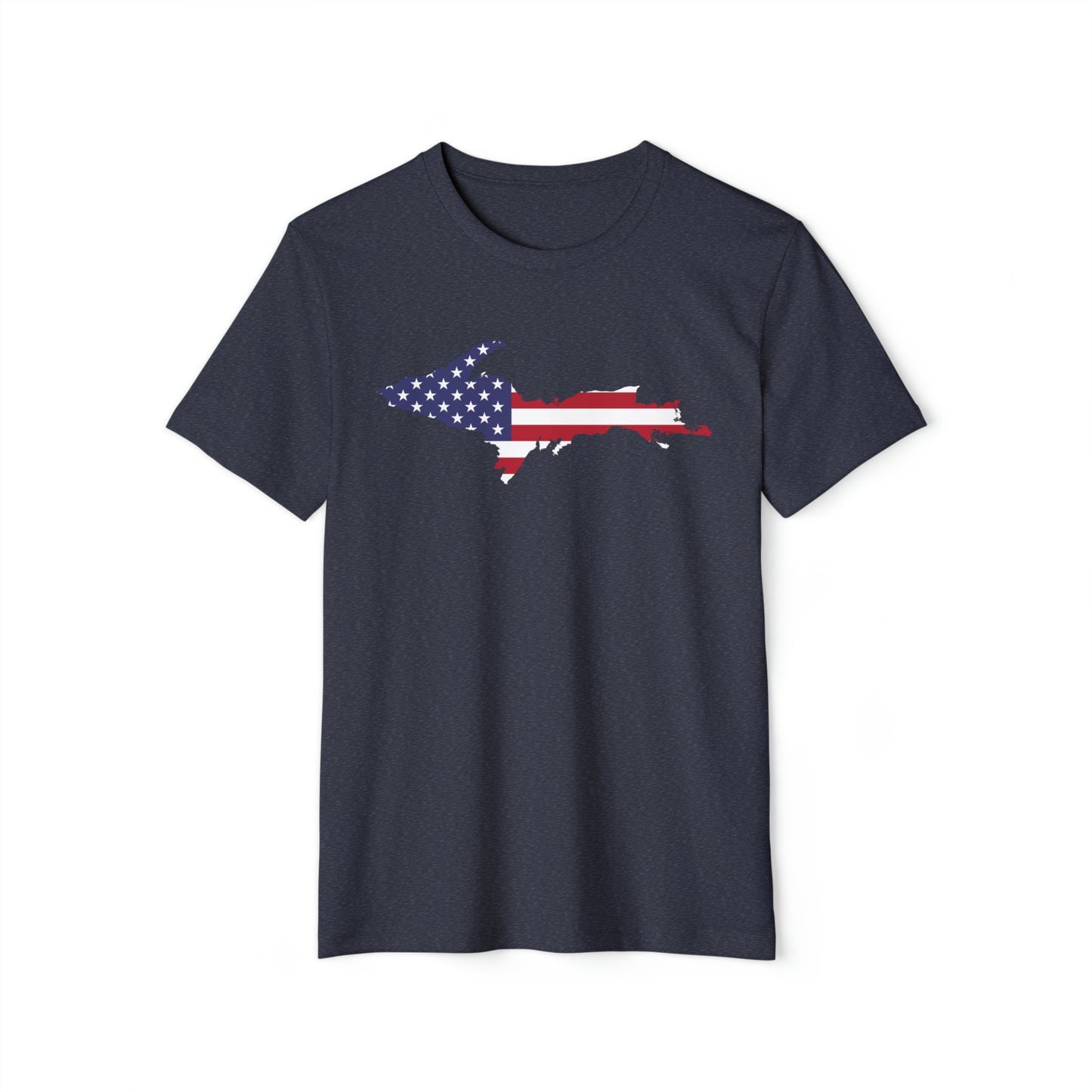 Michigan Upper Peninsula T-Shirt (w/ UP USA Flag) | Unisex Recycled Organic