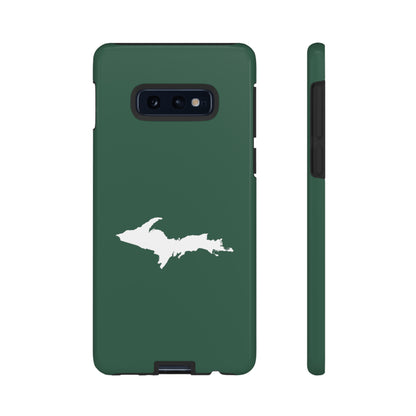 Michigan Upper Peninsula Tough Phone Case (Ginger Ale Green w/ UP Outline) | Samsung & Pixel Android