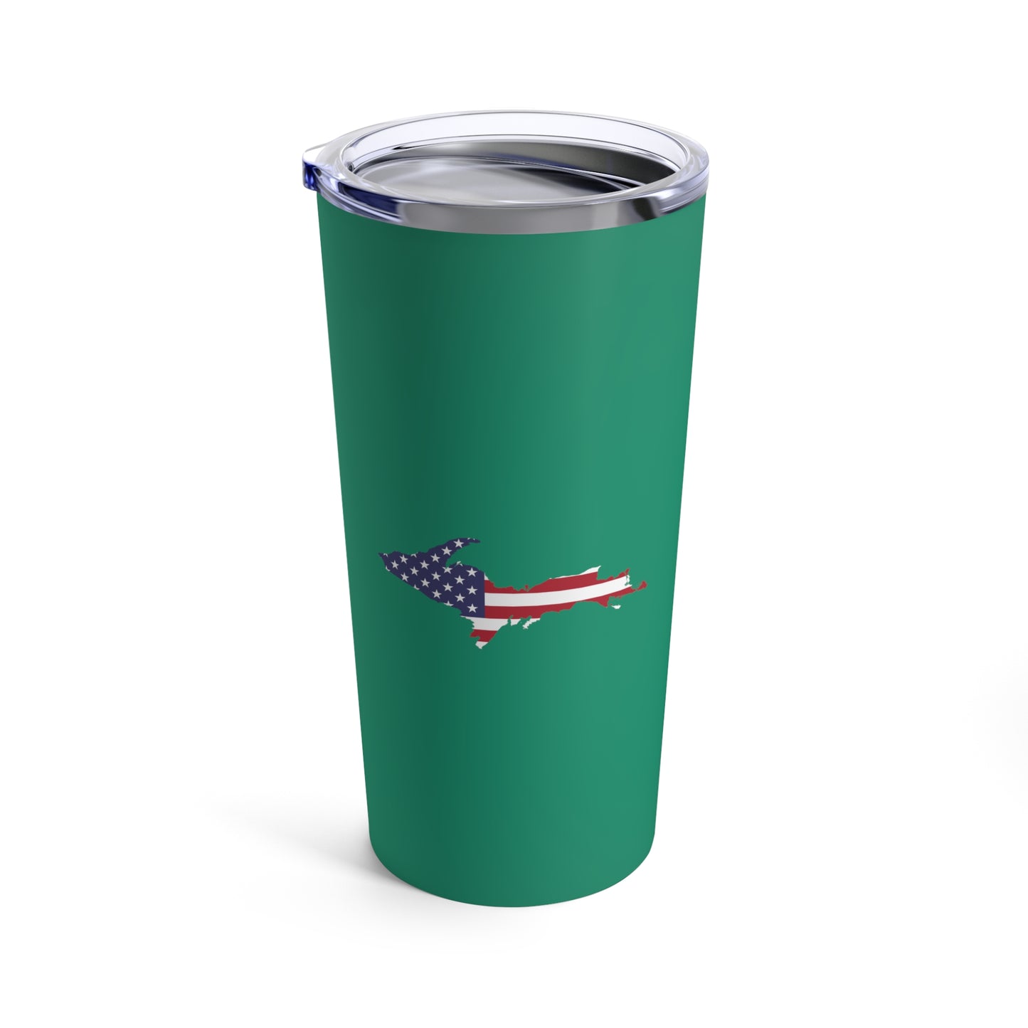 Michigan Upper Peninsula Tumbler (w/ UP USA Flag) | Emerald Green - 20oz