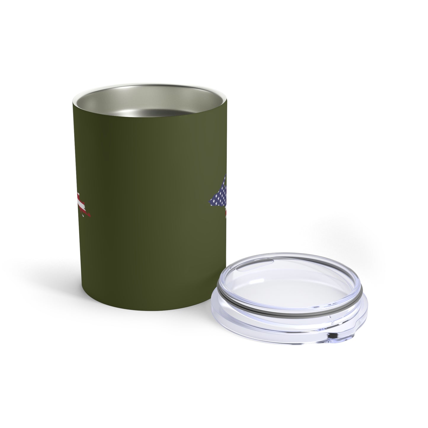 Michigan Upper Peninsula Tumbler (w/ UP USA Flag) | Army Green - 10oz