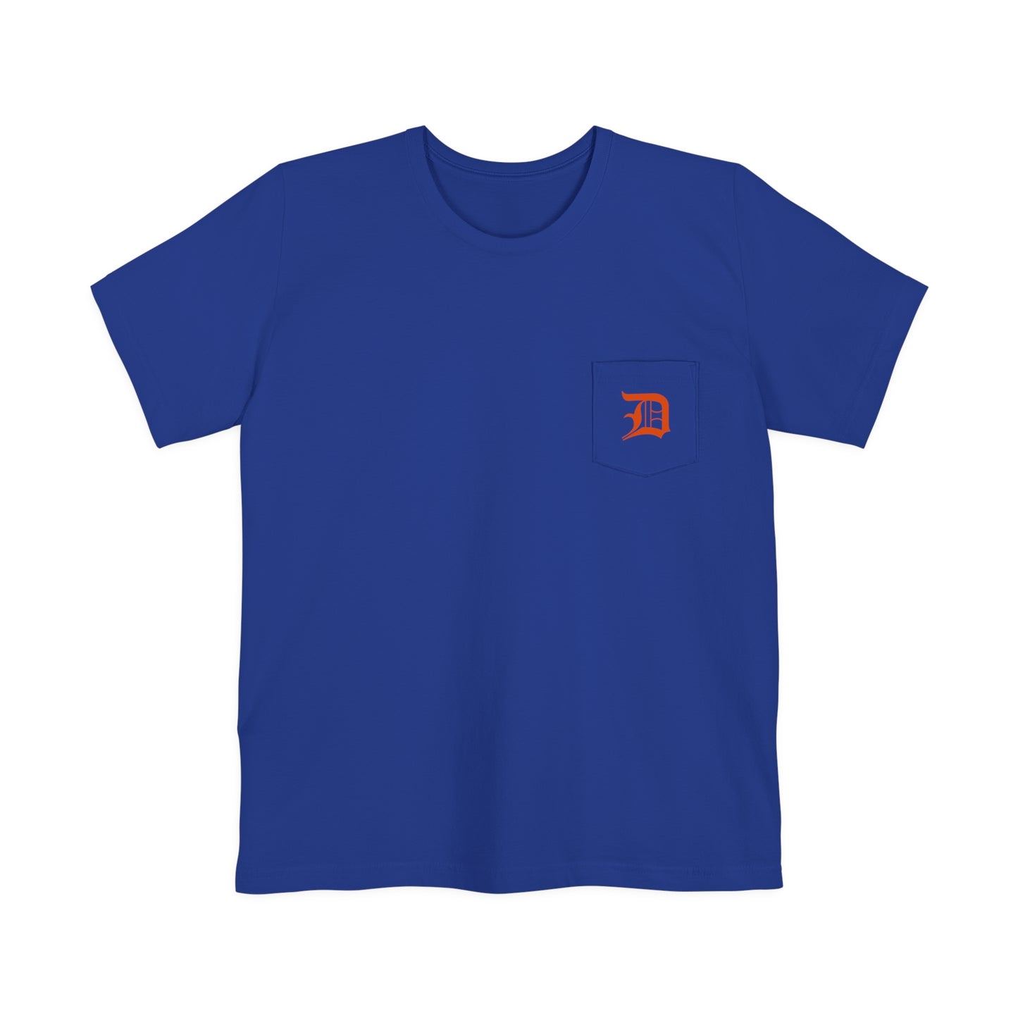 Detroit 'Old English D' Pocket T-Shirt (Maple Leaf Orange) | Unisex Standard