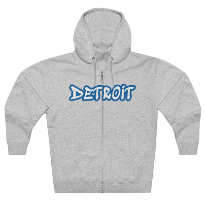 'Detroit' Hoodie (Azure Tag Font) | Unisex Full Zip